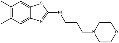 5,6-Dimethyl-N-(3-morpholinopropyl)benzo[d]thiazol-2-amine 化学構造式