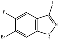 6-溴-5-氟-3-碘-1H-吲唑 结构式