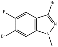 3,6-二溴-5-氟-1-甲基-1H-吲唑,1286734-91-5,结构式