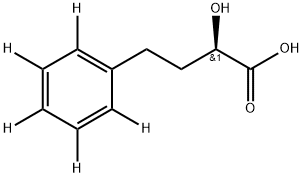 (R)-2-Hydroxy-4-phenylbutyric Acid-d5 结构式