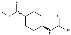 Cyclohexanecarboxylic acid, 4-(carboxyamino)-, 1-methyl ester, trans- (9CI) Structure