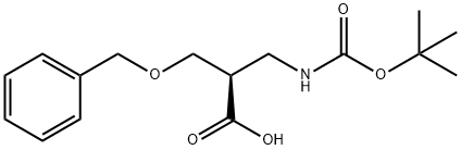 Boc-(R)-3-aMino-2-(benzyloxyMethyl)propanoic acid 化学構造式