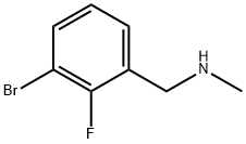 N-(3-ブロモ-2-フルオロベンジル)-N-メチルアミン 化学構造式