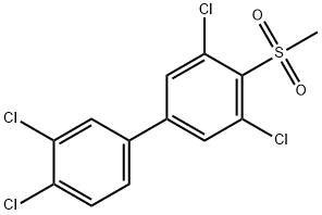 4-Methylsulfonyl-3,3',4',5-tetrachlorobiphenyl 结构式