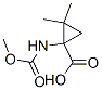 Cyclopropanecarboxylic acid, 1-[(methoxycarbonyl)amino]-2,2-dimethyl- (9CI) Structure