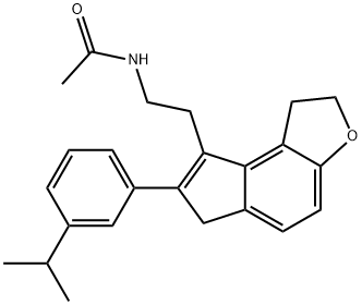 N-{2-[7-(3-Isopropylphenyl)-1,6-dihydro-2H-indeno[5,4-b]-furan-8-yl]ethyl}acetaMide,1287785-26-5,结构式