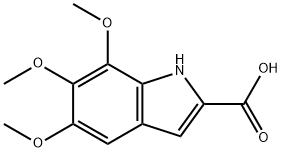 5,6,7-TRIMETHOXY-1H-INDOLE-2-CARBOXYLIC ACID, 128781-07-7, 结构式
