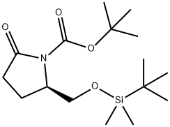 (2R)-2-[[[(1,1-DIMETHYLETHYL)DIMETHYLSILYL]OXY]METHYL]-5-OXO-1-PYRROLIDINECARBOXYLATE-1,1-DIMETHYLETHYL ESTER Structure