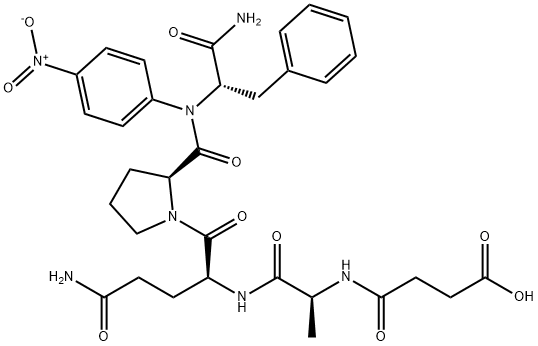 SUC-ALA-GLN-PRO-PHE-PNA, 128822-33-3, 结构式