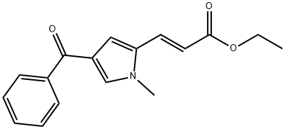 ETHYL 3-(4-BENZOYL-1-METHYL-1H-PYRROL-2-YL)ACRYLATE,128843-39-0,结构式
