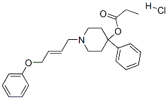 [1-[(E)-4-phenoxybut-2-enyl]-4-phenyl-4-piperidyl] propanoate hydrochl oride Struktur