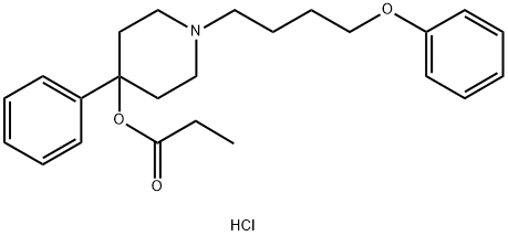 [1-(4-phenoxybutyl)-4-phenyl-4-piperidyl] propanoate hydrochloride,128864-82-4,结构式