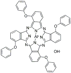 ALUMINUM 2,9,16,23-TETRAPHENOXY-29 H ,31 H-PHTHALOCYANINE HYDROXIDE 化学構造式