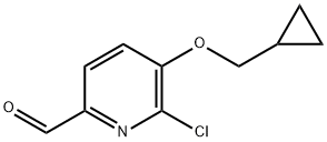 6-Chloro-5-cyclopropylmethoxypyridine-2-carbaldehyde Structure