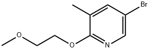 5-ブロモ-2-(2-メトキシエトキシ)-3-メチルピリジン 化学構造式