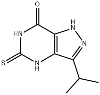 7H-Pyrazolo[4,3-d]pyriMidin-7-one, 1,4,5,6-tetrahydro-3-(1-Methylethyl)-5-thioxo- 化学構造式
