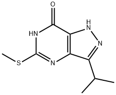 7H-Pyrazolo[4,3-d]pyriMidin-7-one, 1,6-dihydro-3-(1-Methylethyl)-5-(Methylthio)- Struktur