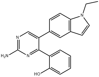 2-(2-aMino-5-(1-ethyl-1H-indol-5-yl)pyriMidin-4-yl)phenol|