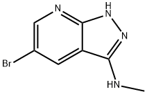 1H-Pyrazolo[3,4-b]pyridin-3-amine, 5-bromo-N-methyl- Struktur
