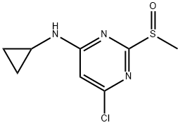 6-氯-N-环丙基-2-(甲亚磺酰基)-4-嘧啶胺,1289385-22-3,结构式