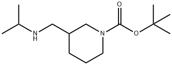 3-[[(1-甲基乙基)氨基]甲基]-1-哌啶甲酸叔丁酯, 1289386-34-0, 结构式