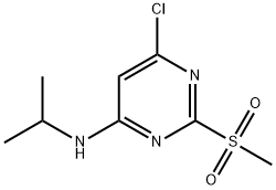(6-Chloro-2-methanesulfonyl-pyrimidin-4-yl)-isopropyl-amine Struktur