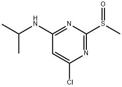 (6-Chloro-2-methanesulfinyl-pyrimidin-4-yl)-isopropyl-amine Structure