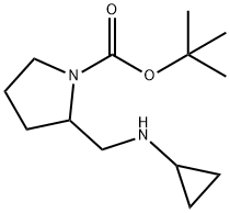 2-[(环丙基氨基)甲基]-1-吡咯烷甲酸叔丁酯 结构式