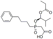 {(S)-[(R)-2-METHYL-1-PROPIONYLOXYPROPOXY](4-PHENYLBUTYL)PHOSPHINOYL}ACETIC ACID 结构式