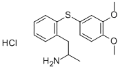 Benzeneethanamine, 2-((3,4-dimethoxyphenyl)thio)-alpha-methyl-, hydroc hloride|