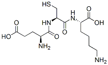 6-氨基-2-[[2-[(2-氨基-5-羟基-5-氧代-戊酰)氨基]-3-硫基-丙酰]氨基]己酸, 128960-73-6, 结构式