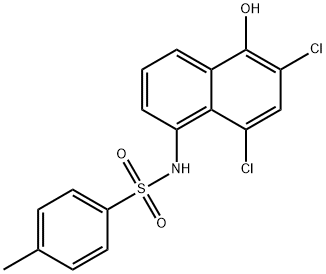 N-(2,4-Dichloro-1-hydroxy-5-naphtyl)-p-toluenesulfonamide Structure