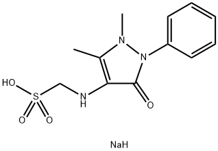 [(2,3-Dihydro-1,5-dimethyl-3-oxo-2-phenyl-1H-pyrazol-4-yl)amino]methanesulfonic acid sodium salt,129-89-5,结构式