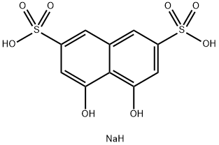 1,8-ジヒドロキシナフタレン-3,6-ジスルホン酸ジナトリウム 化学構造式