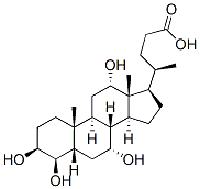 3b,4b,7a,12a-Tetrahydroxy-5b-cholanoic acid 结构式