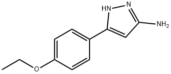 5-(4-エトキシフェニル)-2H-ピラゾール-3-イルアミン 化学構造式