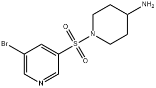 1-(5-broMopyridin-3-ylsulfonyl)piperidin-4-aMine Struktur