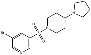 3-broMo-5-(4-(pyrrolidin-1-yl)piperidin-1-ylsulfonyl)pyridine,1291411-31-8,结构式