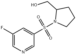 (1-(5-fluoropyridin-3-ylsulfonyl)pyrrolidin-2-yl)Methanol 化学構造式