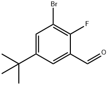 3-Bromo-5-t-butyl-2-fluorobenzaldehyde Struktur