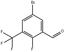 5-溴-2-氟-3-(三氟甲基)苯甲醛, 1291487-26-7, 结构式