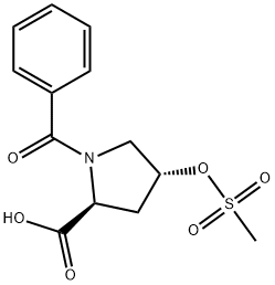 CIS-1-BENZOYL-4-MESYLOXY-L-PROLINE Struktur