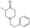 3-メチル-1-(2-フェニルエチル)ピペリジン-4-オン 化学構造式