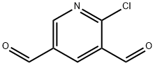 2-氯吡啶-3,5-二甲醛 结构式