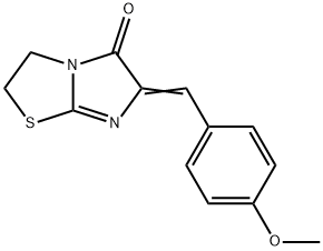 Imidazo(2,1-b)thiazol-5(6H)-one, 2,3-dihydro-6-((4-methoxyphenyl)methy lene)-,129228-60-0,结构式