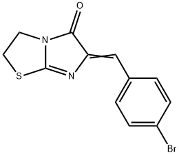 Imidazo(2,1-b)thiazol-5(6H)-one, 2,3-dihydro-6-((4-bromophenyl)methyle ne)- Structure