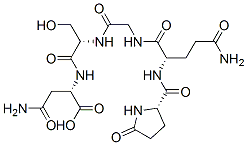 pyroglutamyl-glutaminyl-glycyl-seryl-asparagine 结构式