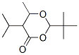 2-tert-Butyl-5-isopropyl-6-methyl-1,3-dioxan-4-one Struktur