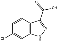 6-クロロ-1H-インダゾール-3-カルボン酸 化学構造式