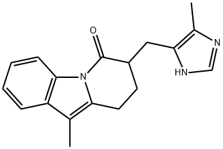 10-甲基-7-((5-甲基-1H-咪唑-4-基)甲基)-8,9-二氢吡啶并[1,2-A]吲哚-6(7H)-酮,129299-72-5,结构式